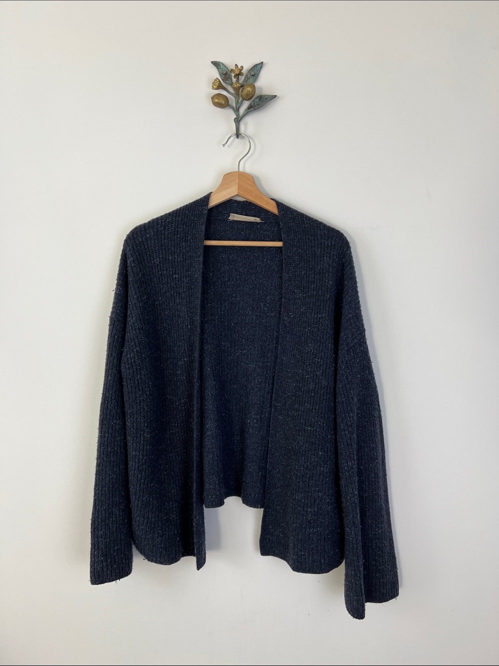 Open Front Blue Cardigan